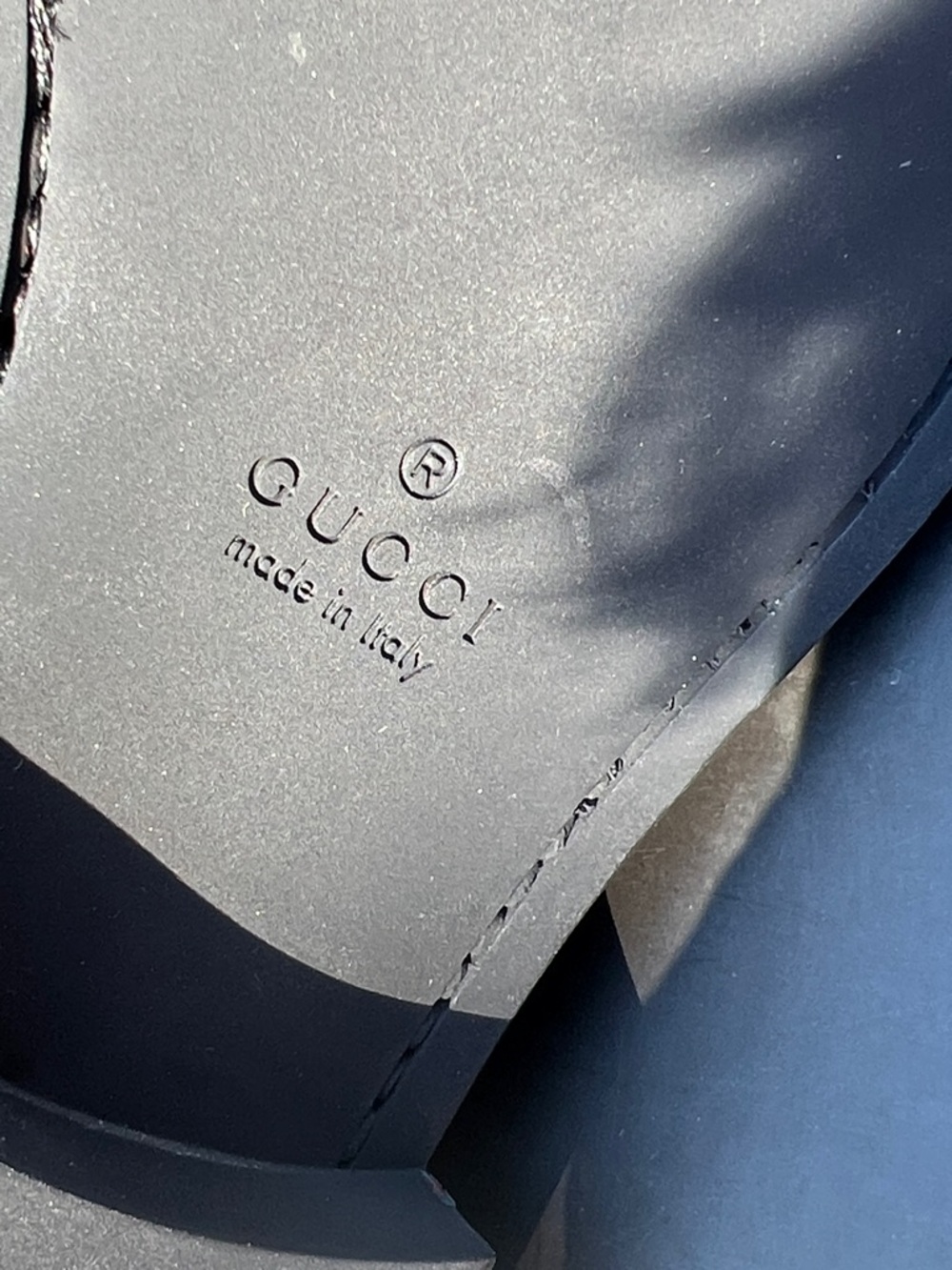 Gucci Black Leather Cap-Toe Derby Lace-Up Shoes - Picture 8 of 14